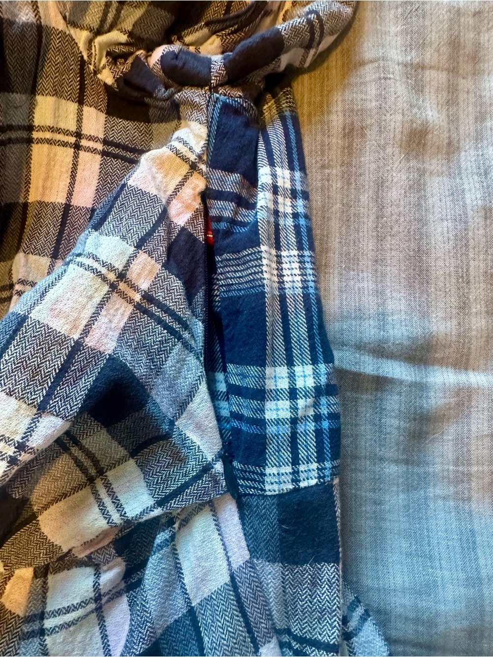 Pilcro Navy and White Plaid Wrap Dress - Picture 5 of 7